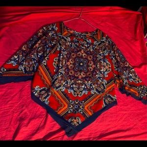 Scarf styled blouse